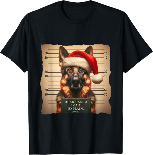 German Shepherd Dog Christmas Dear Santa I Can Explain T-Shirt