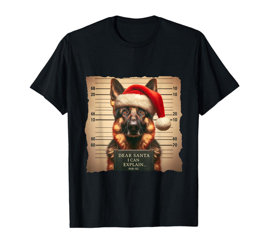 German Shepherd Dog Christmas Dear Santa I Can Explain T-Shirt