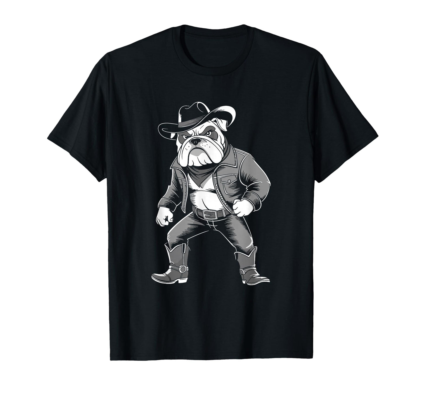 Cowboy Bulldog Western Funny Country T-Shirt