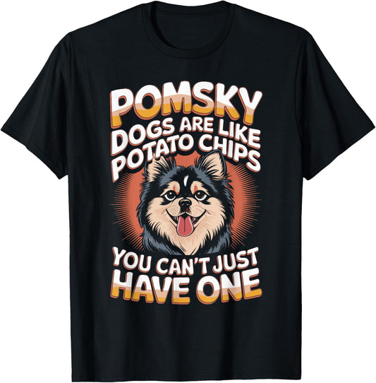 Funny Pomsky Dog Breed For Pomskies Parents Dog Owner T-Shirt