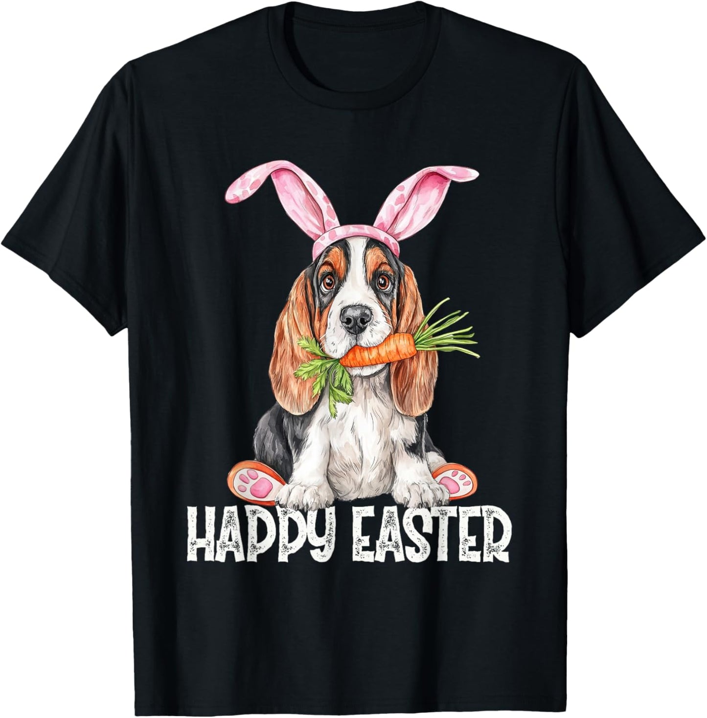 Basset Hound Happy Easter Day Dog T-Shirt