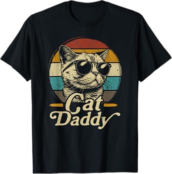 Retro Cat Daddy 80s 90S Style Cat Sunglasses vintage T-Shirt