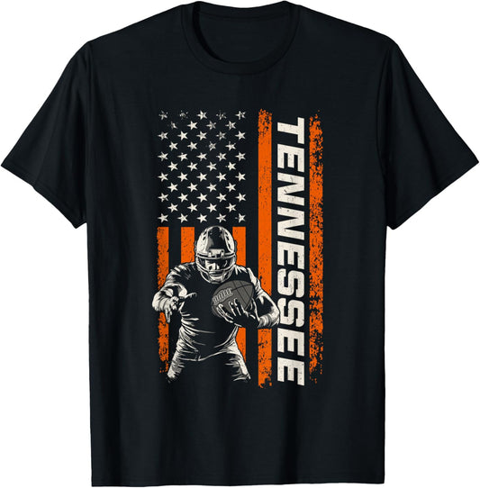 Vintage Tennessee Maryland American Flags Baseball Weathered T-Shirt
