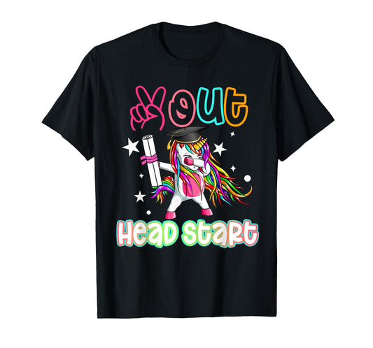 Peace out Headstart Dabbing Unicorn Last Day Of School Kids T-Shirt