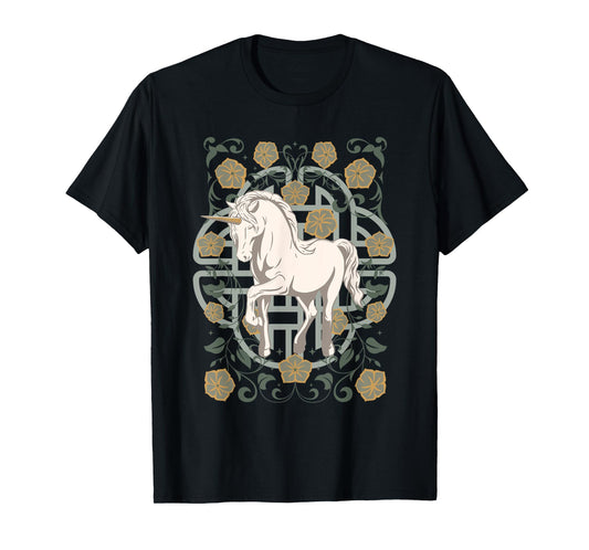 Celtic Unicorn Design T-Shirt