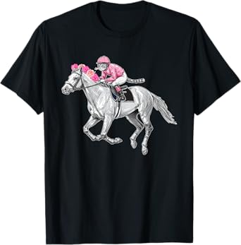 Derby Horse Racing Cat Jockey Funny Race Equestrian Humor T-Shirt