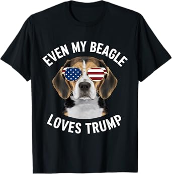 Funny Even my Beagle Loves Trump Political T-Shirt