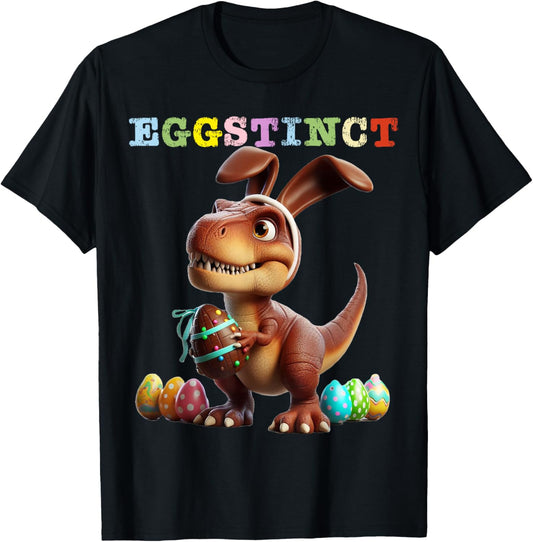 Easter Bunny T Rex Dinosaur Chocolate Eggs T-Shirt