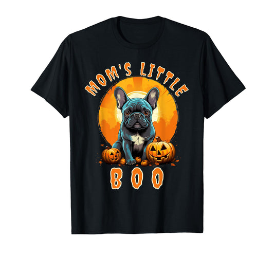 Mom's Little Boo French Bulldog Halloween Frenchie T-Shirt
