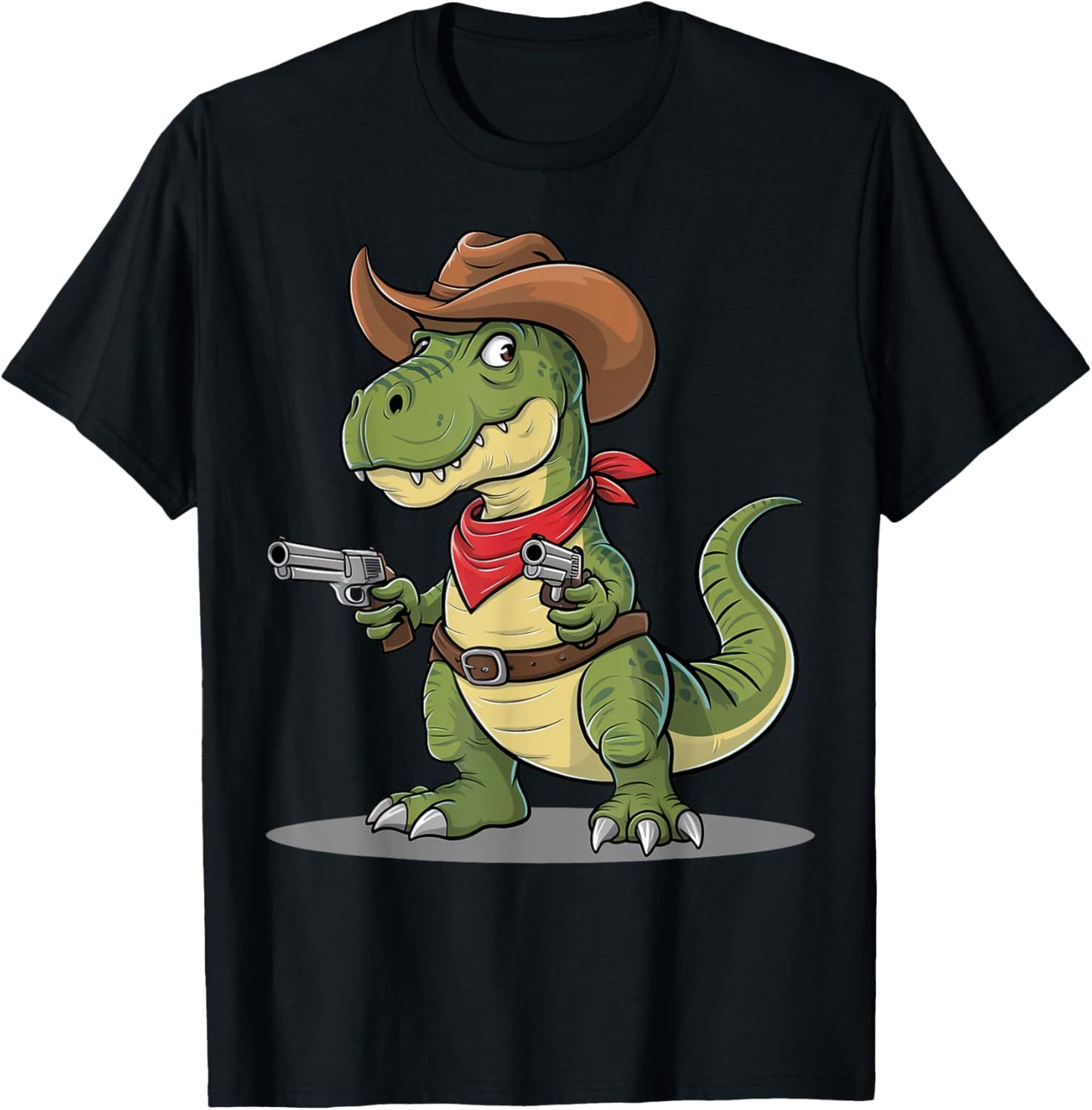Funny Tee Cowboy T Rex Dinosaur Wild West Country Boys Gift T-Shirt