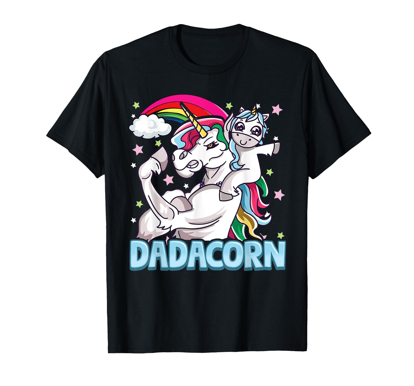 Dadacorn Dad Funny Unicorn Dad Papacorn Dadicorn T-Shirt