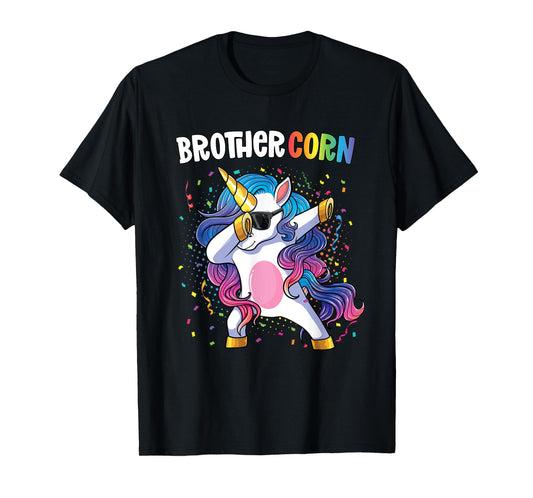 Brothercorn Boys Unicorn Birthday Dabbing Unicorn Brother T-Shirt