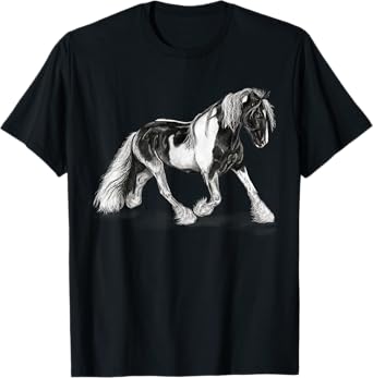 Beautiful Gypsy Vanner Stallion Horse T-Shirt T-Shirt