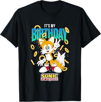 Sonic The Hedgehog Birthday It's My Birthday Tails Rings T-Shirt