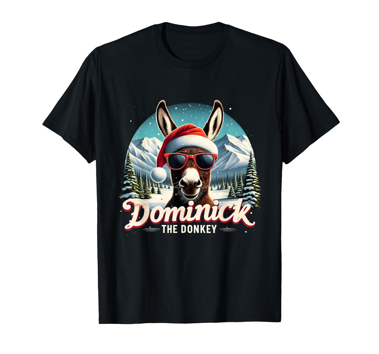 Merry Christmas Dominick the Donkey Costume Christmas Donkey Cheer T-Shirt
