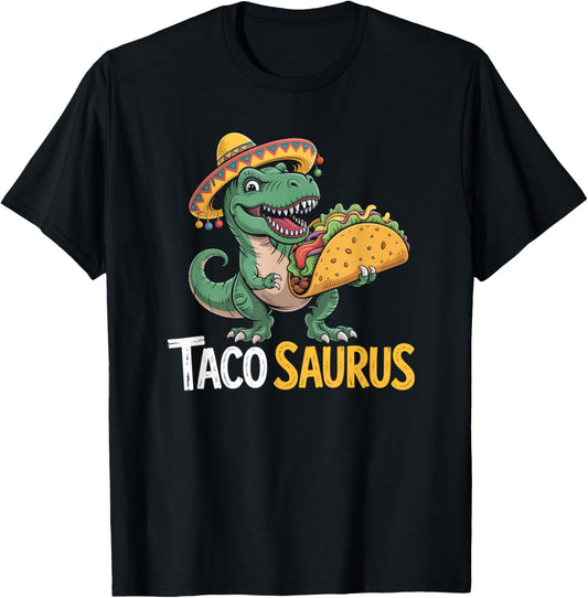 Tacosaurus Funny Taco Lover Men Kids T Rex Dinosaur T-Shirt