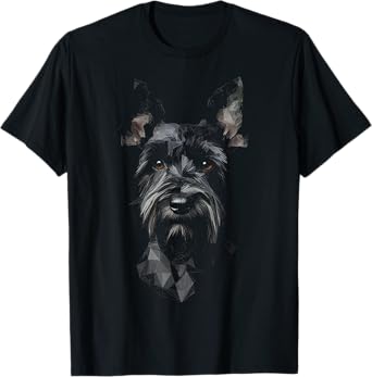 Schnauzer Dog Motif Pet Artwork Schnauzer T-Shirt