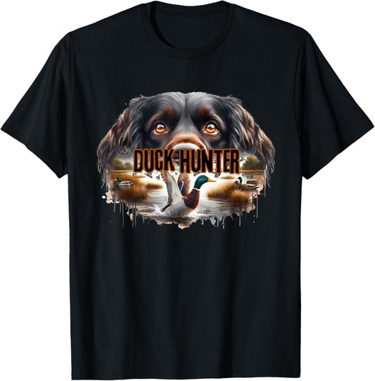 Boykin Spaniel Dog with Mallard Ducks Hunting Duck Hunter T-Shirt