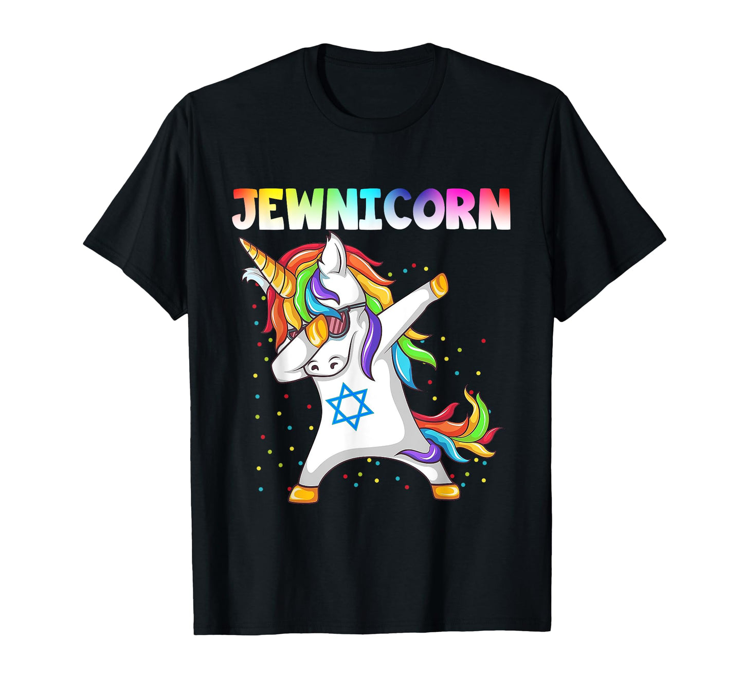 Hanukkah Dabbing Unicorn Jewnicorn Chanukah Jewish Xmas T-Shirt