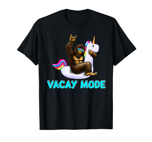 Trendy Vacation Outfit Pool Party Bigfoot Float Vacay Mode T-Shirt