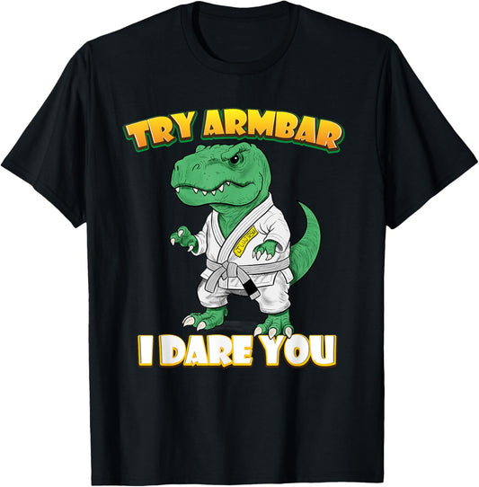 Armbar-Proof Dino – Funny Jiu Jitsu Design T-Shirt