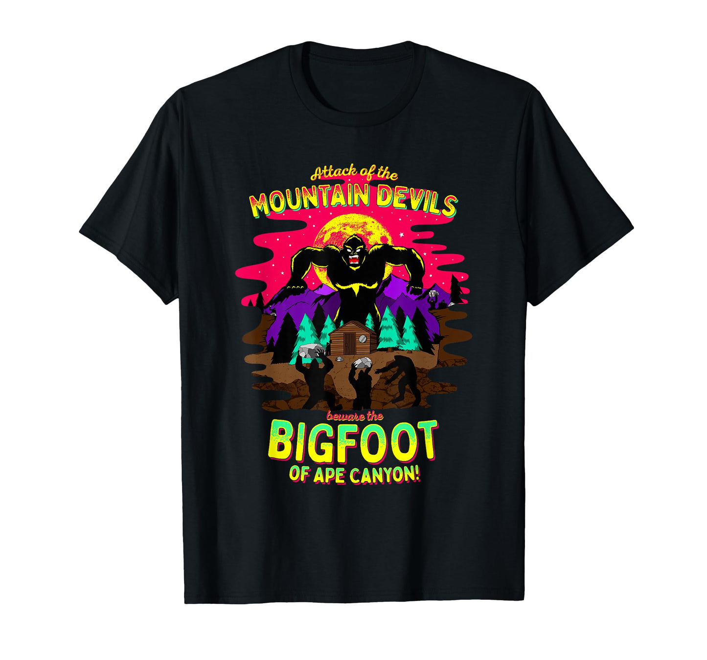 Bigfoot Battle of Ape Canyon Mt St Helens 1924 Retro Cryptid T-Shirt