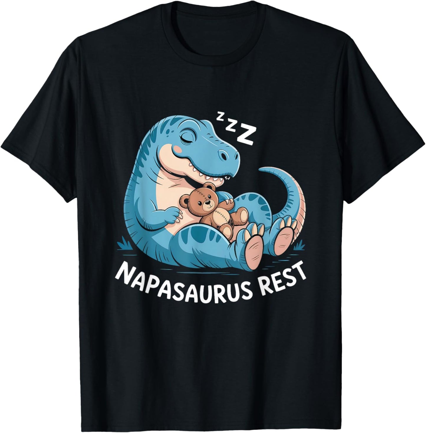 Napasaurus Rest Funny Sleeping Dinosaur T-Rex Pun Nap Lover T-Shirt