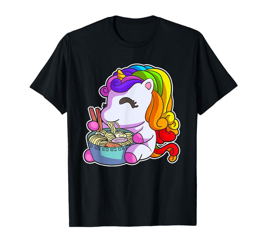 Kawaii Ramen Shirt Women Ramen Noodles Gift Unicorn Girls T-Shirt