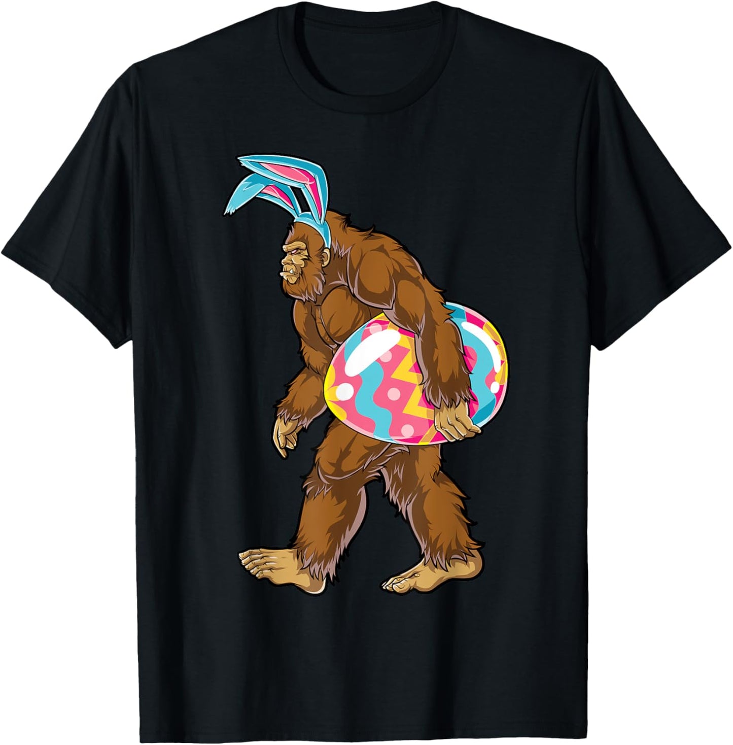 Bigfoot Easter Bunny Ears Egg Kids Boys Sasquatch Lover Gift T-Shirt