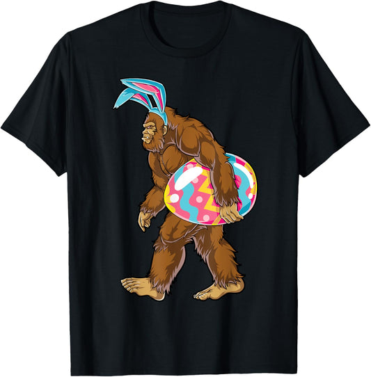 Bigfoot Easter Bunny Ears Egg Kids Boys Sasquatch Lover Gift T-Shirt