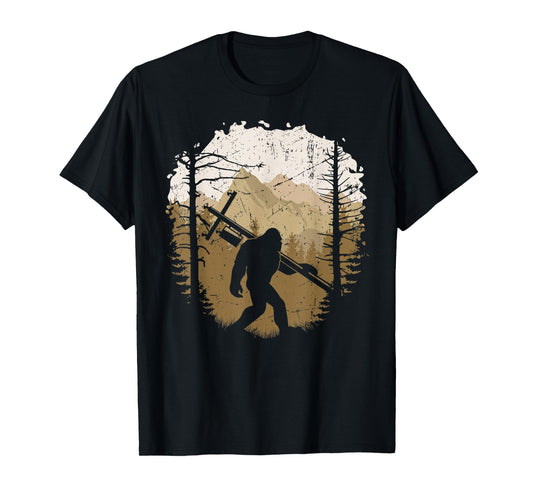 Funny Bigfoot Lineman Power Electrician Sasquatch Lineworker T-Shirt