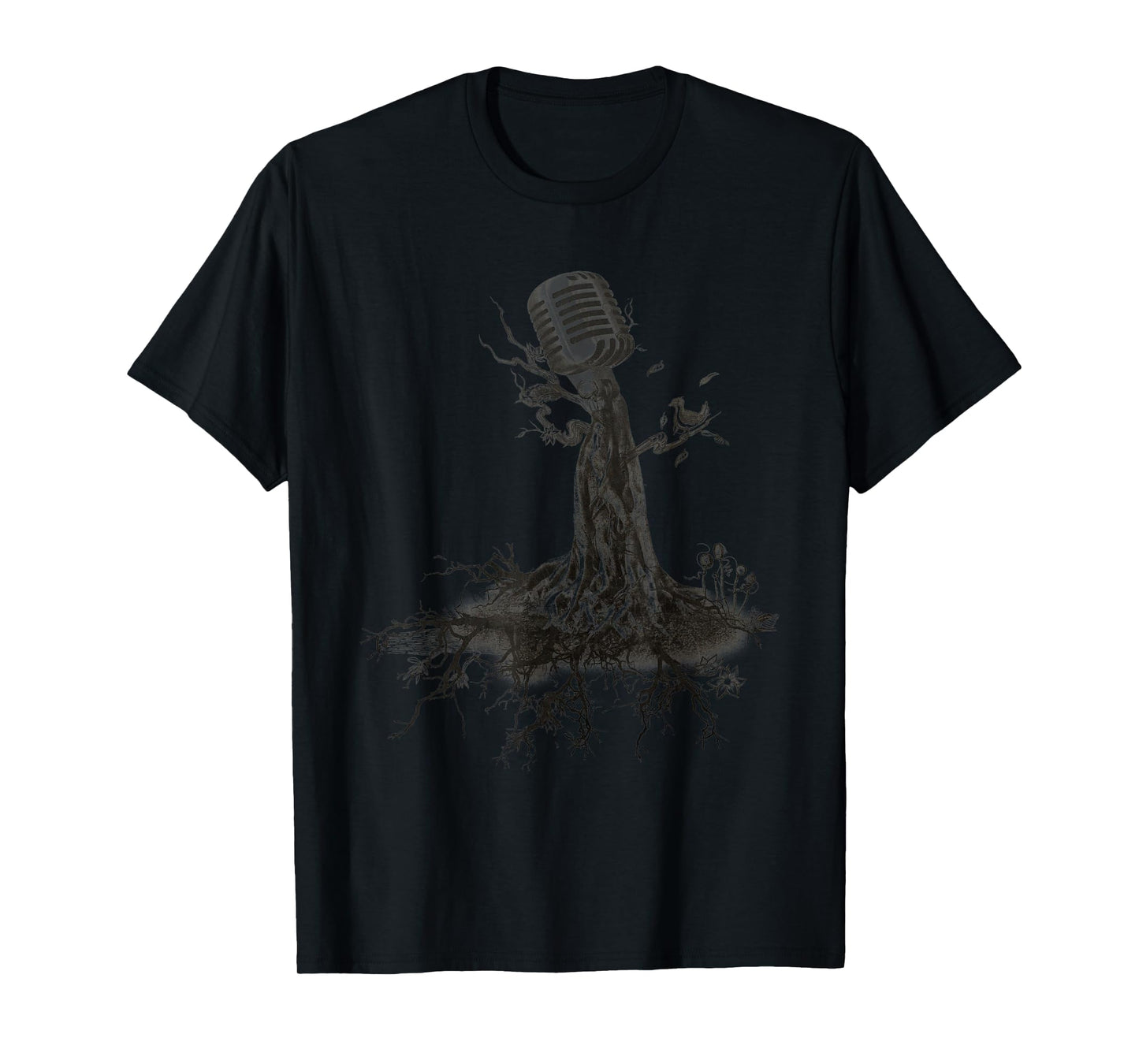 MICROPHONE TREE - roots music singer band sketch T-Shirt