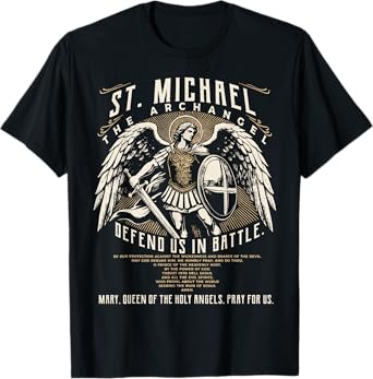 Saint Michael the Archangel Prayer Catholic Christian Pastor T-Shirt