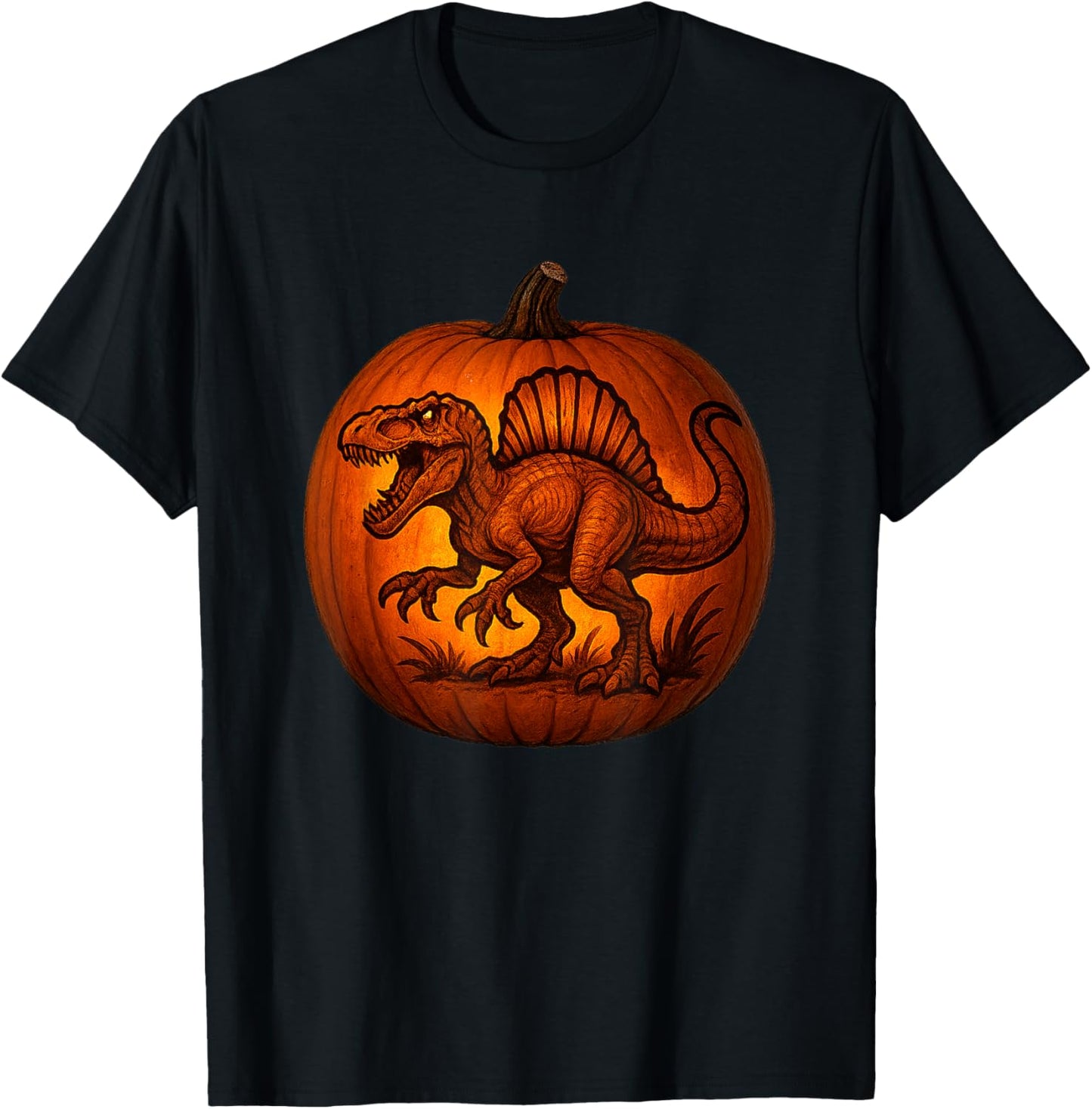 Spinosaurus Pumpkin Halloween - Dinosaur Jack-O'-Lantern T-Shirt