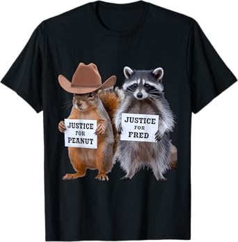Justice for The Squirrel Peanut and The Raccoon Fred T-Shirt