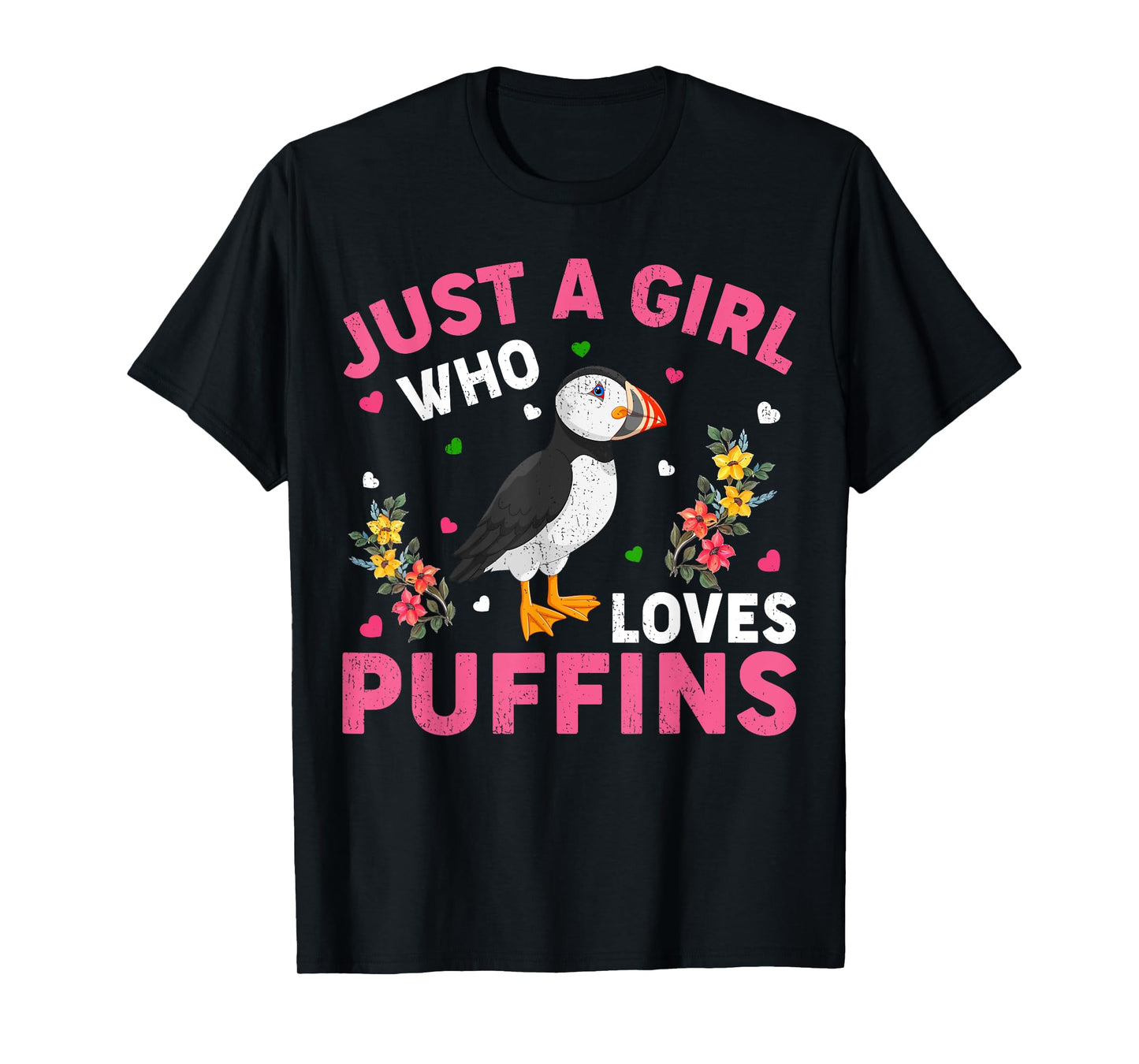 Puffin Bird Lover Just A Girl Who Loves Puffins T-Shirt