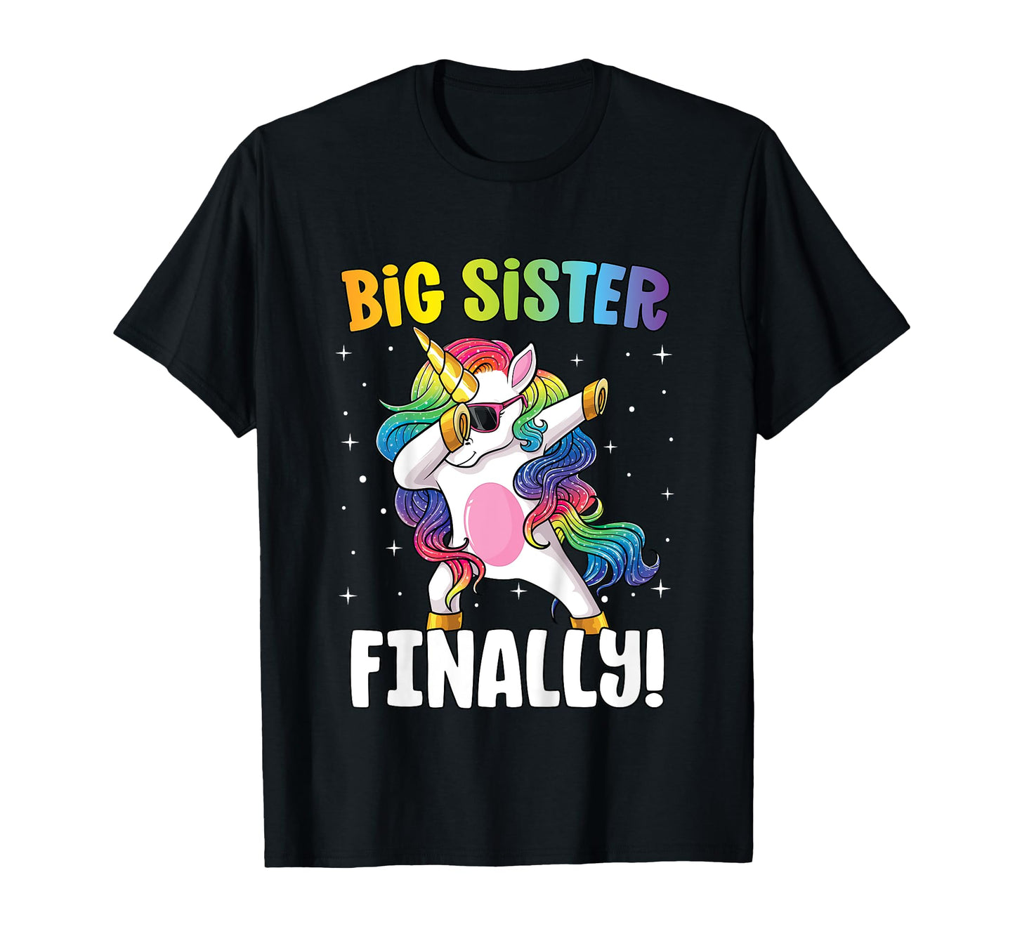 Big Sister Finally Dabbing Unicorn Girls Big Sister T-Shirt