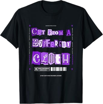Purple Cut From A Different Cloth Purple Color Graphic T-Shirt