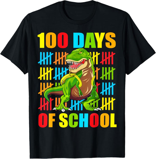 100 Days Of School Trex 100 Days Smarter 100th Day of School T-Shirt