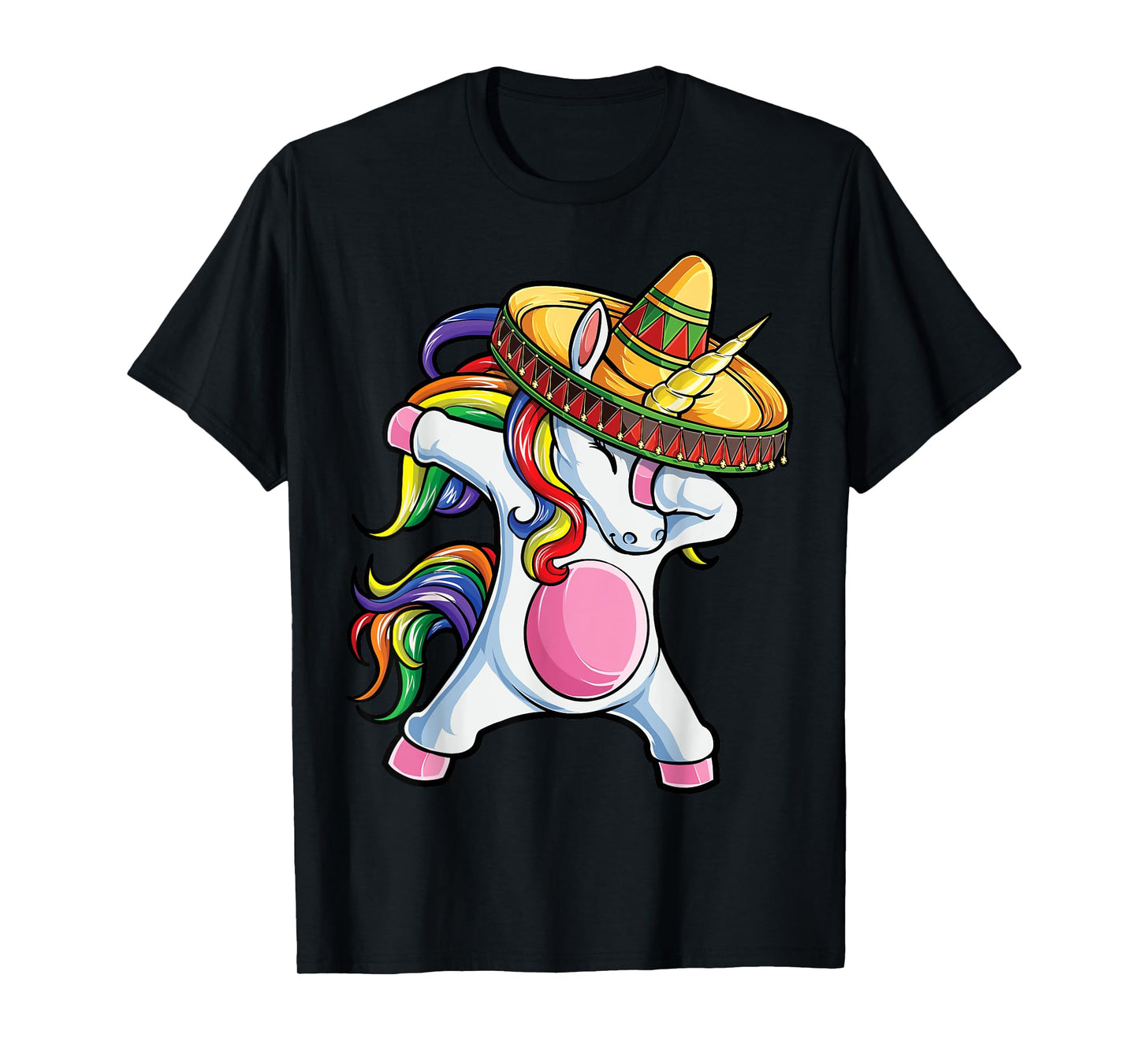 Dabbing Unicorn Shirt Cinco de Mayo Kids Girls Women Mexican T-Shirt