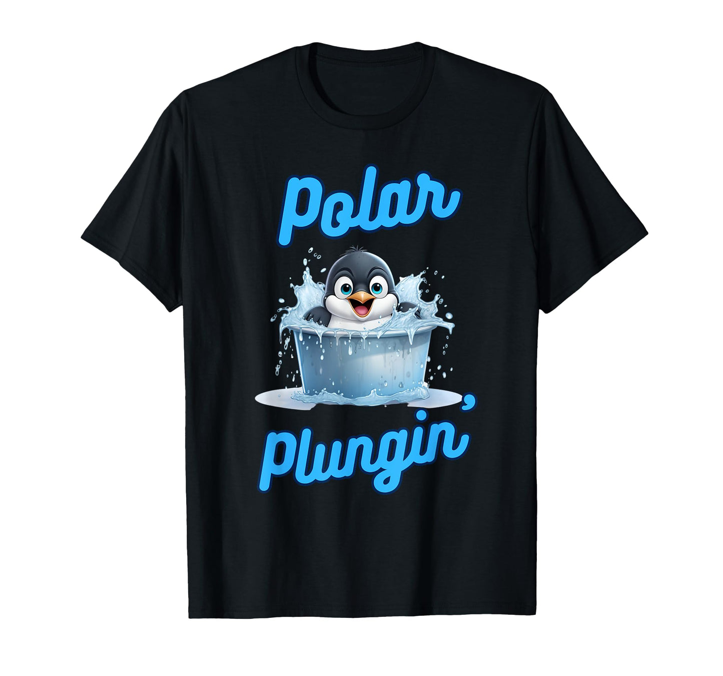 Polar Plungin Penguin Ice Bath Addict Cold Plunge T-Shirt