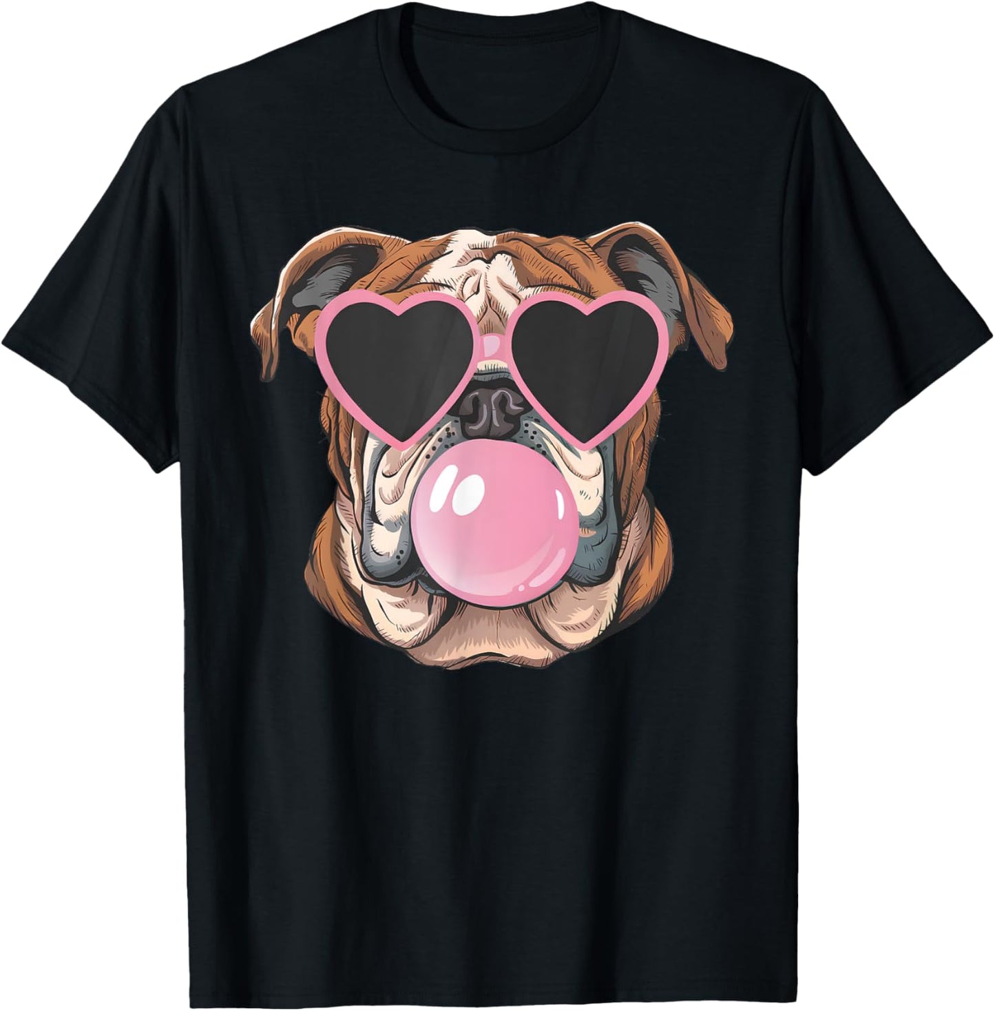 Bulldogs Preppy Mascot Bulldogs Blowing Bubble Girly Mama T-Shirt