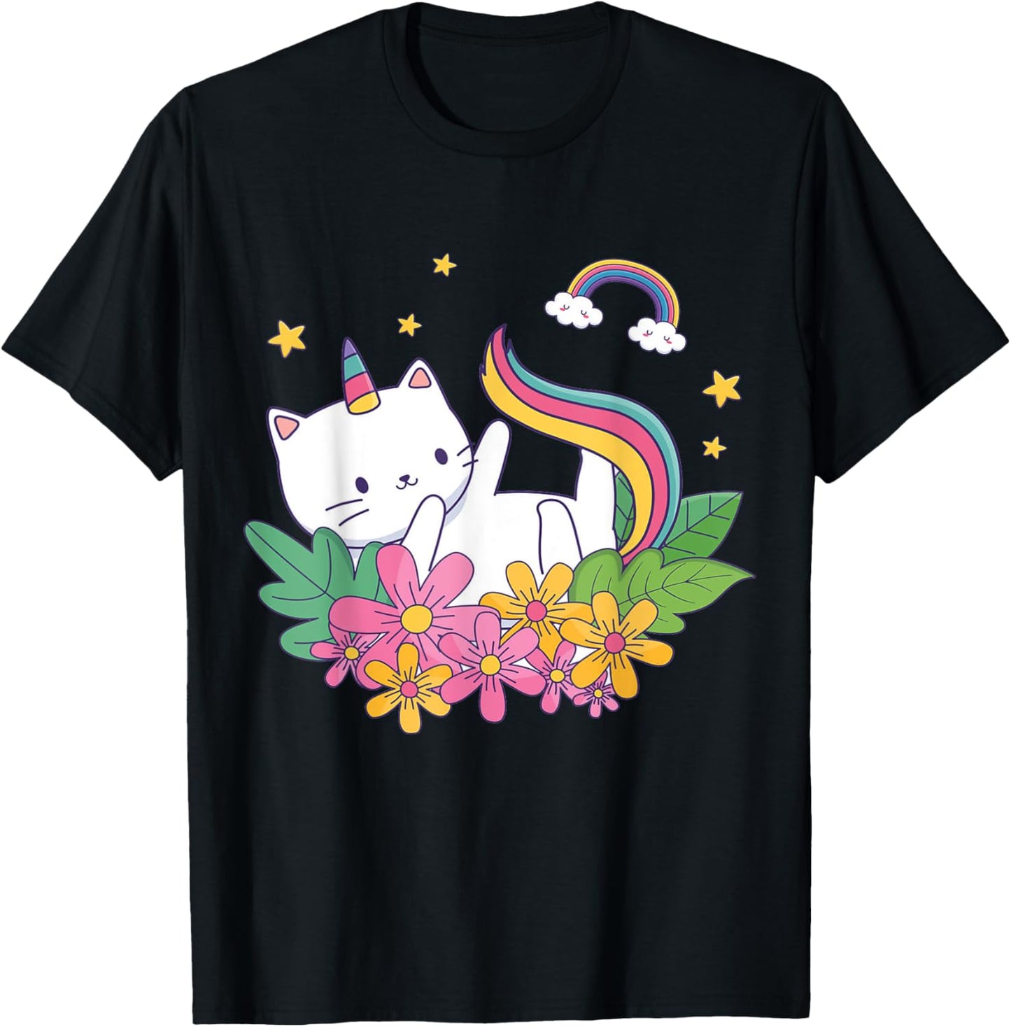 Meowgical Caticorn- Cat Unicorn Girls Women Kittycorn T-Shirt