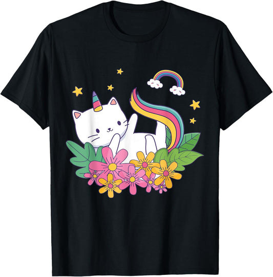 Meowgical Caticorn- Cat Unicorn Girls Women Kittycorn T-Shirt