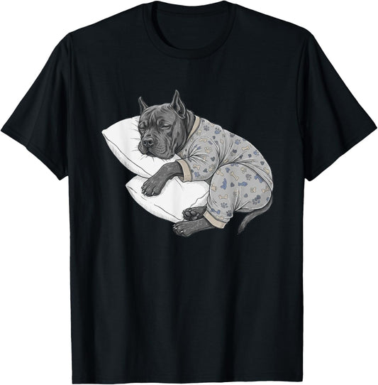 Funny Sleepy Cane Corso Pajama Men Women Kids T-Shirt