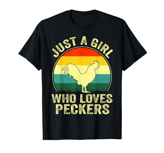 Funny Chicken Owner Farmer Girl Vintage Retro Chicken Lover T-Shirt