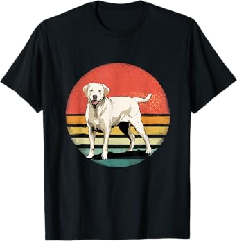 Labrador Retriever Dog Retro Labrador Lover Pet Lab Mom Dad T-Shirt
