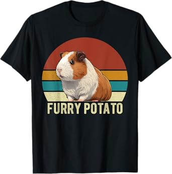 Guinea Pig Shirt Furry Potato Vintage Guinea Pig Funny T-Shirt