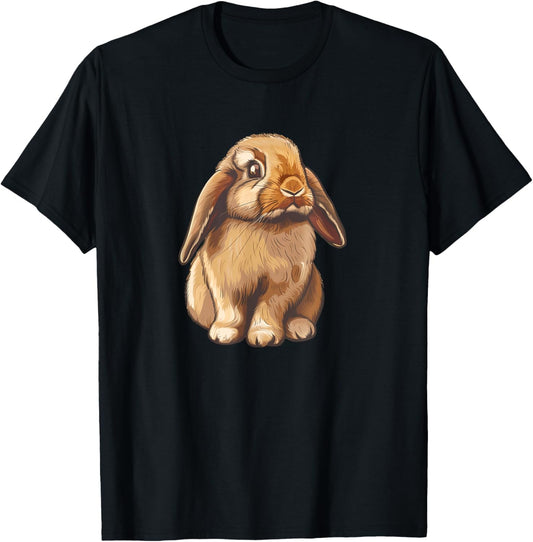 Art Illustration Mini Holland Lop Bunny Rabbit Lover T-Shirt