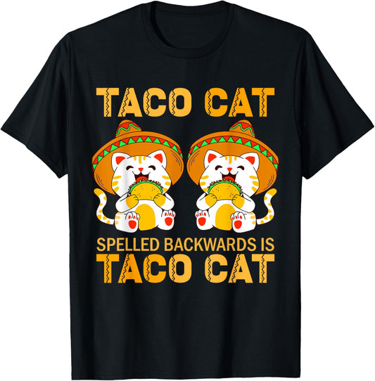 TacoCat for Kids Taco Cat Cinco de Mayo TacoCat Cat T-Shirt